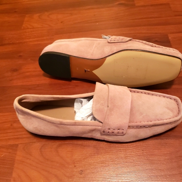 Lafayette 148 New York Loafers * Cream * Suede * Size 40/8.5 * NWOB/T - Picture 6 of 8